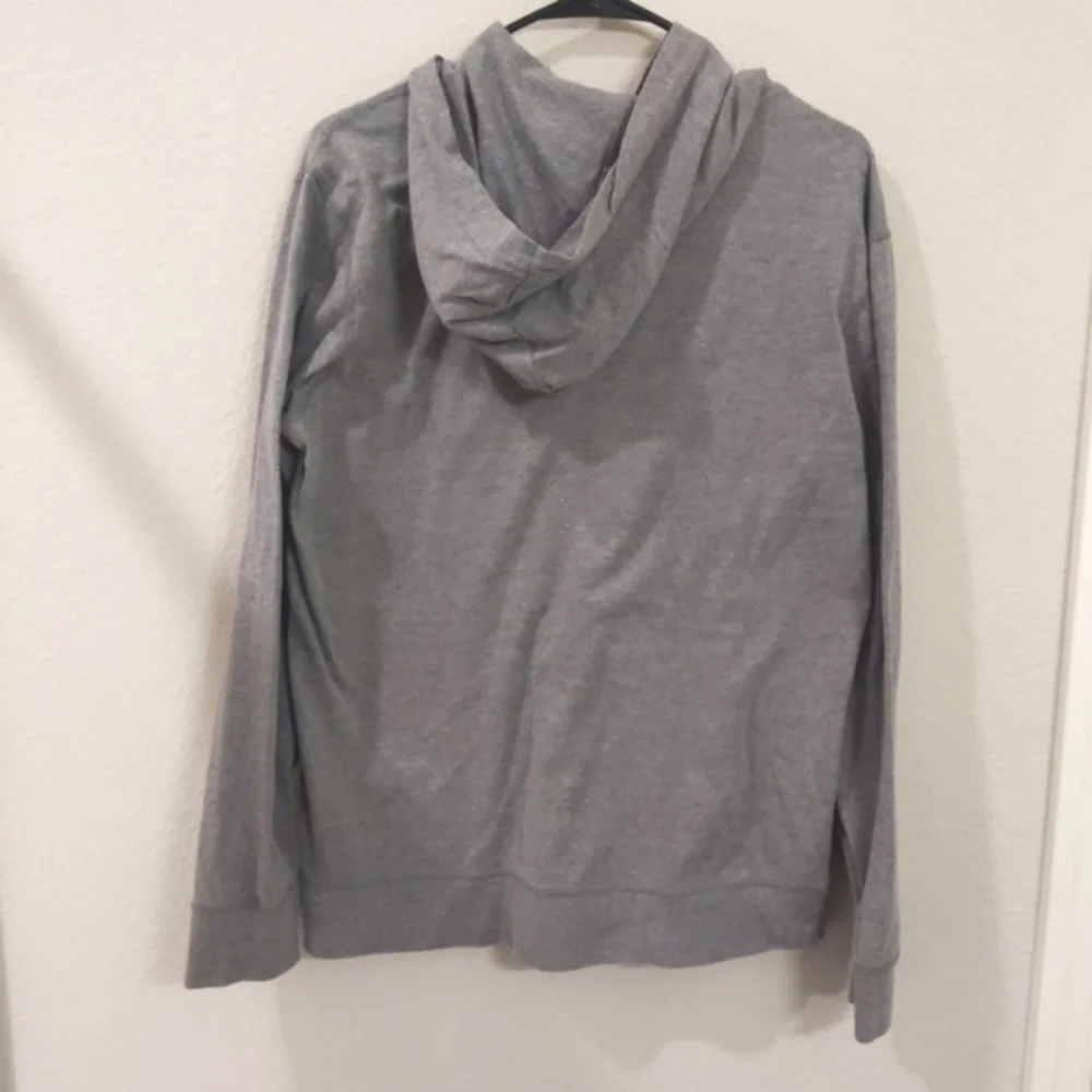 Quiksilver Striped Hoodie Sweatshirt Grey Green Mens Size L Surf Skate Gorpcore